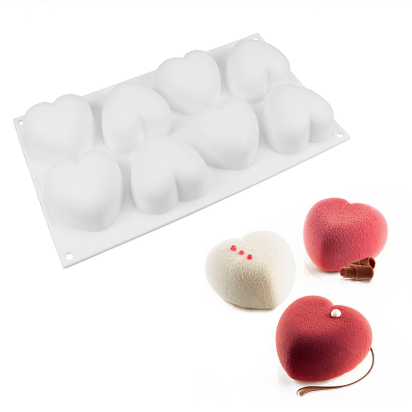 Candle Making Kits - ラブハートシリコーン石鹸型手作りキャンドル作成キット Diy チョコレートアイス石鹸石膏樹脂ケーキデコレーションベーキングツール