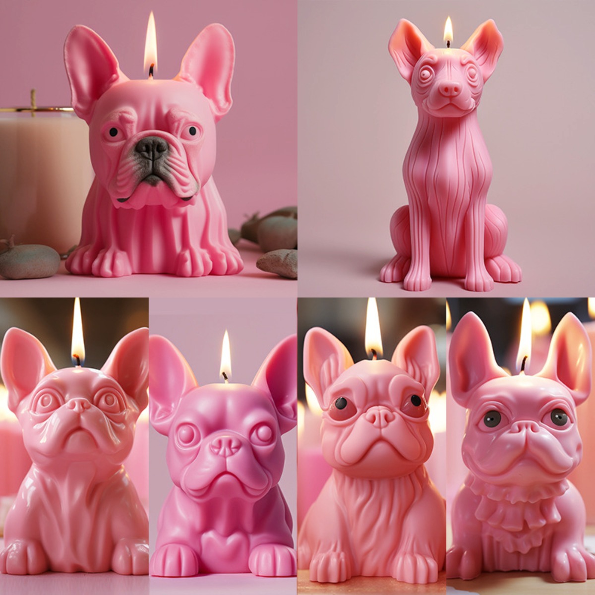 Candle Making Kit Wholesale - ペット用シリコンアニマルモールド,パイ,石膏,石鹸型,チョコレート,犬,パグなどの子犬,床の装飾用