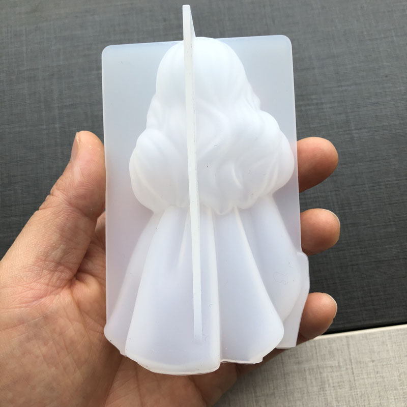 3D かわいいプリンセスシリコーンキャンドルモールド天使の女 - Candle Making Equipment のレビューと価格