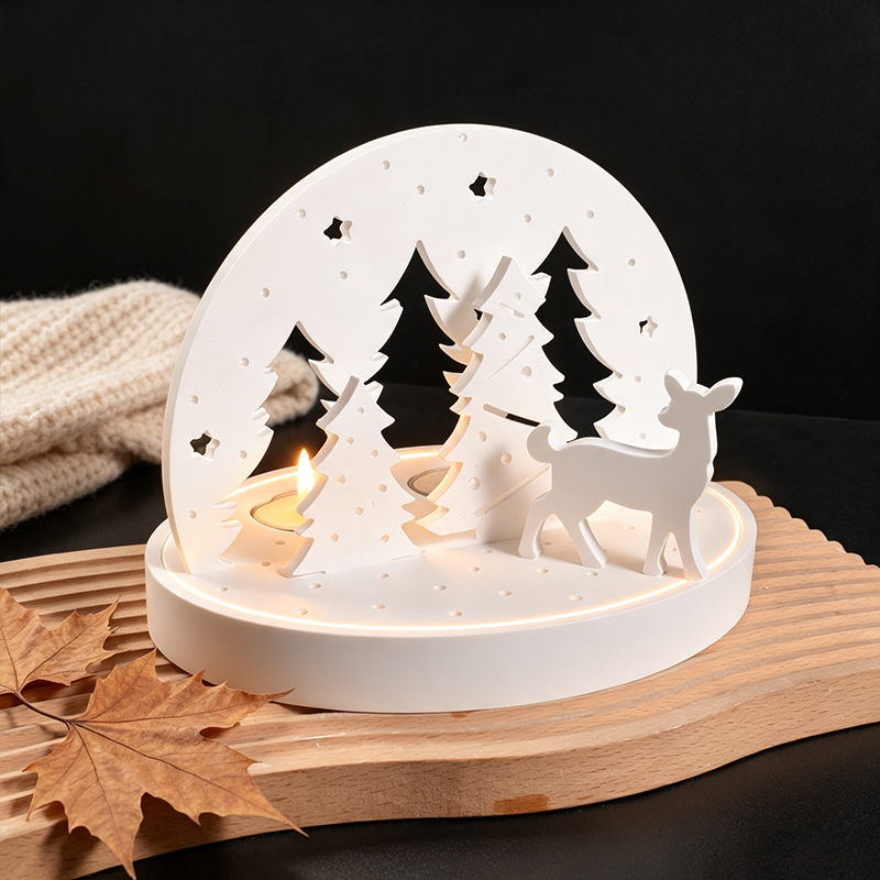 クリスマスエルクティーライトキャンドルホルダーシリコンモール - Candle Making Kits のレビューと価格