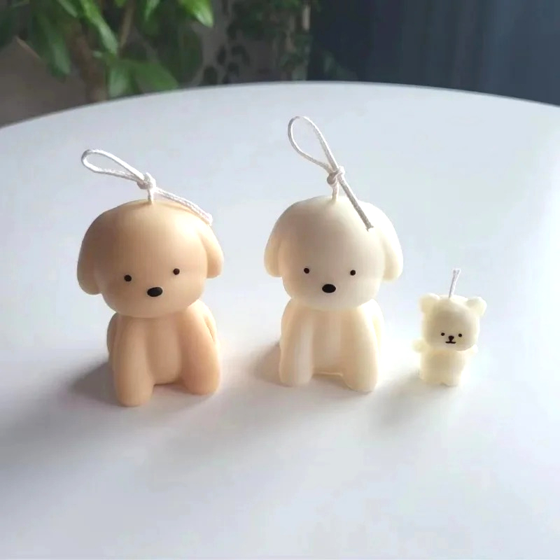 3D 子犬香りキャンドルシリコーン型かわいい犬石鹸樹脂石膏型 - Candle Making Kits のレビューと価格
