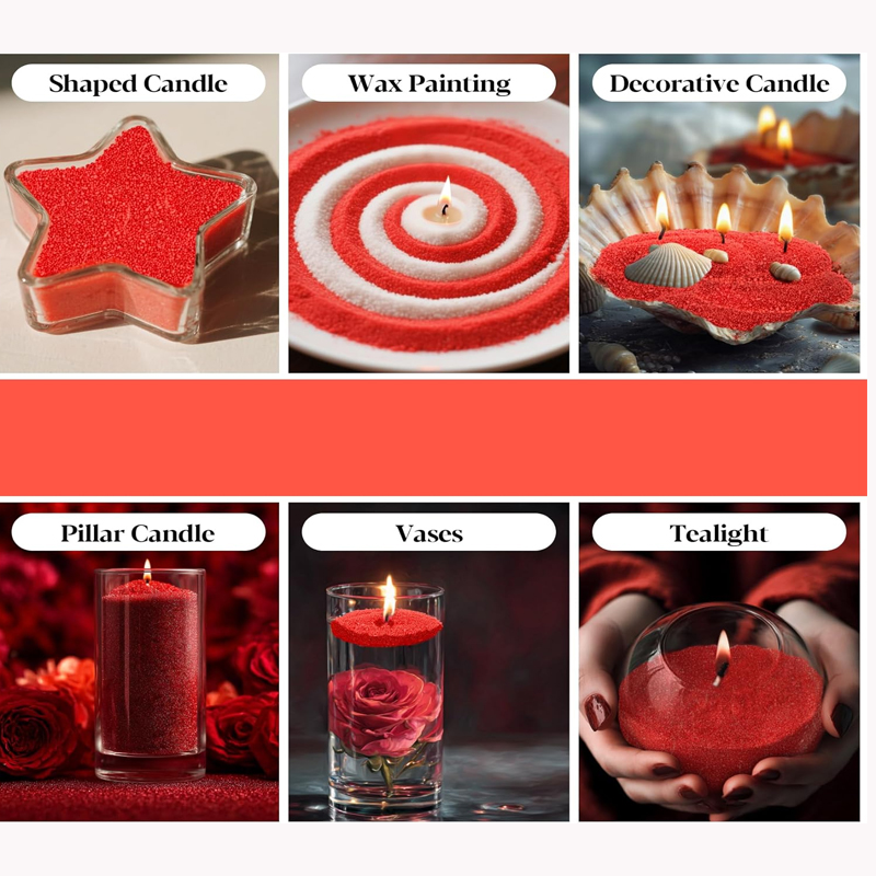 100G グリーン ホワイト レッド サンド パール キャン - Candle Making Kits のレビューと価格