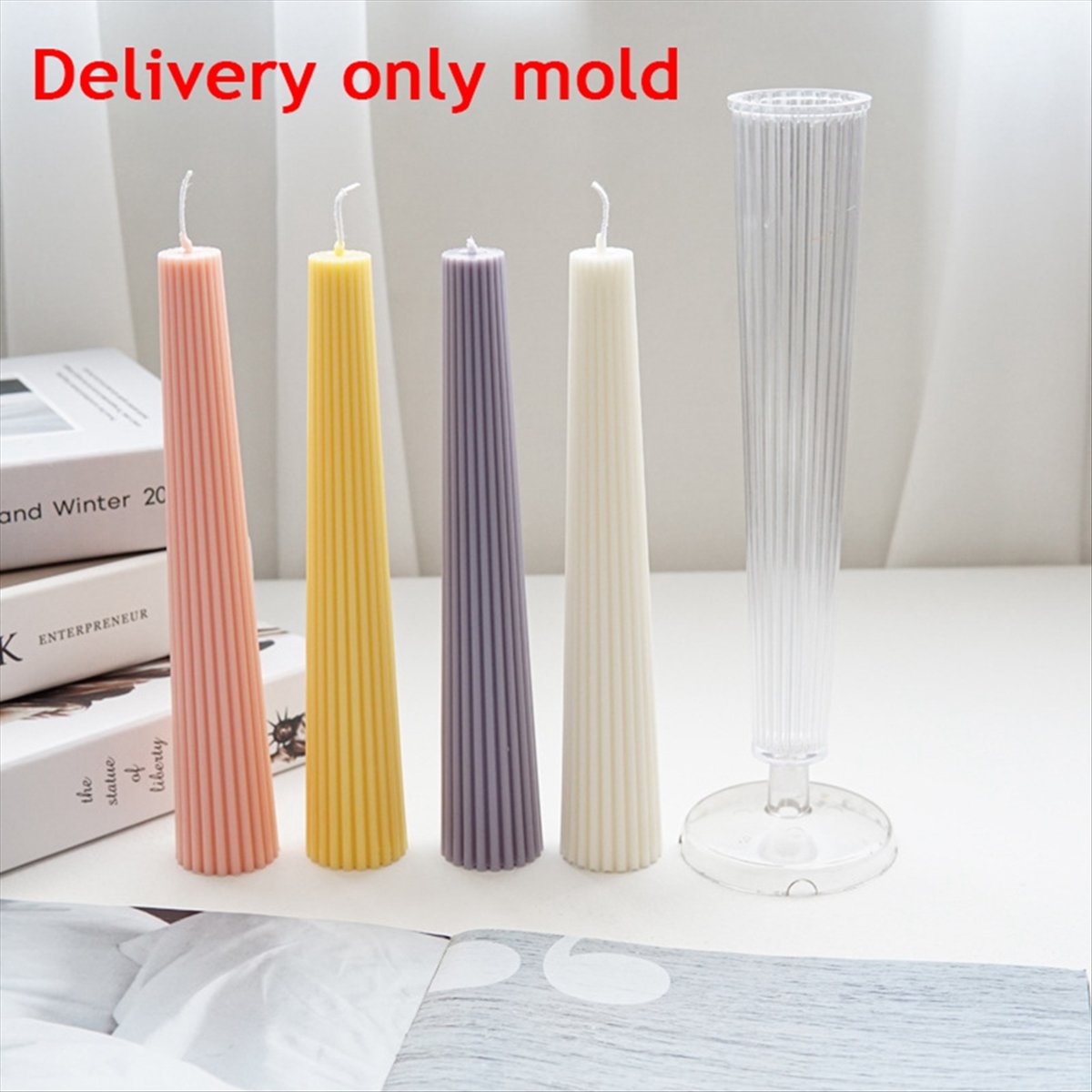 *ABAB ストライプ柄ロングポール円柱アロマキャンドルモー - Candle Making Kits のレビューと価格