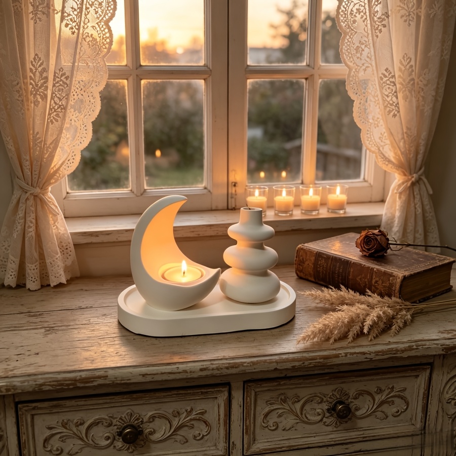 ムーンキャンドルスティック、北欧風花瓶、楕円形トレイを含む4 - Candle Making Kit Wholesale のレビューと価格