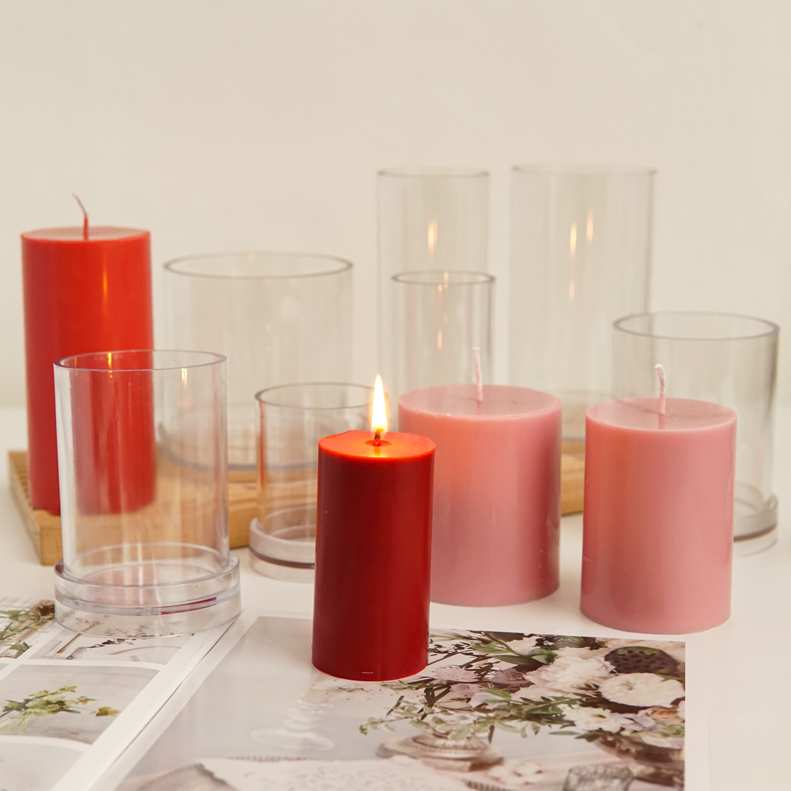 さまざまな 3D 円筒キャンドルモールドプラスチック DIY - Candle Making Kits のレビューと価格