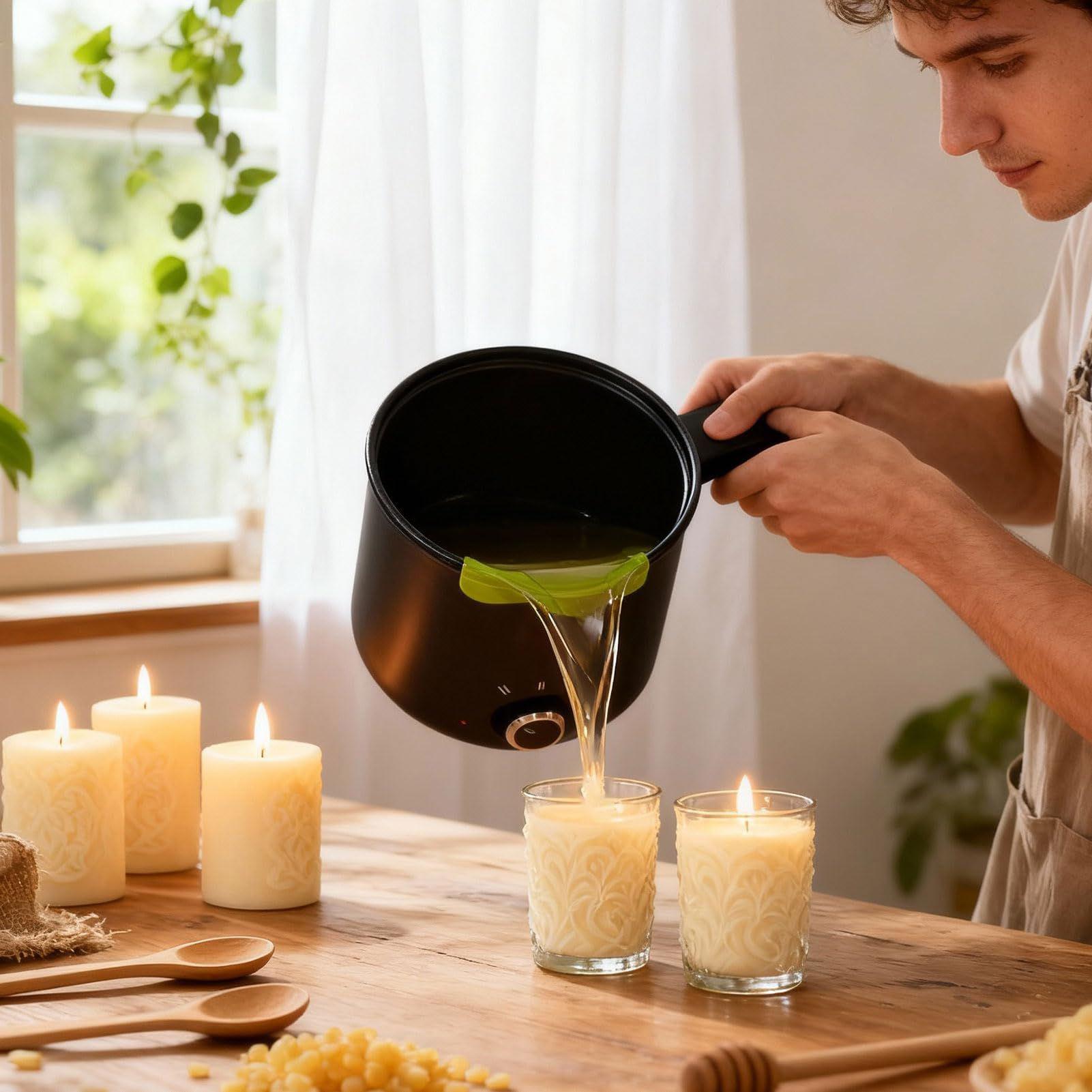 キャンドルワックス溶解ポット 1.5L 大型ステンレス製電気 - Candle Making Kits のレビューと価格