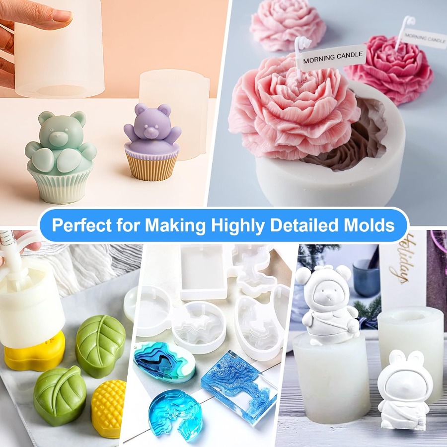 シリコンモールド作成キット、38.8オンス 15A弾性液体シ - Candle Making Kits のレビューと価格